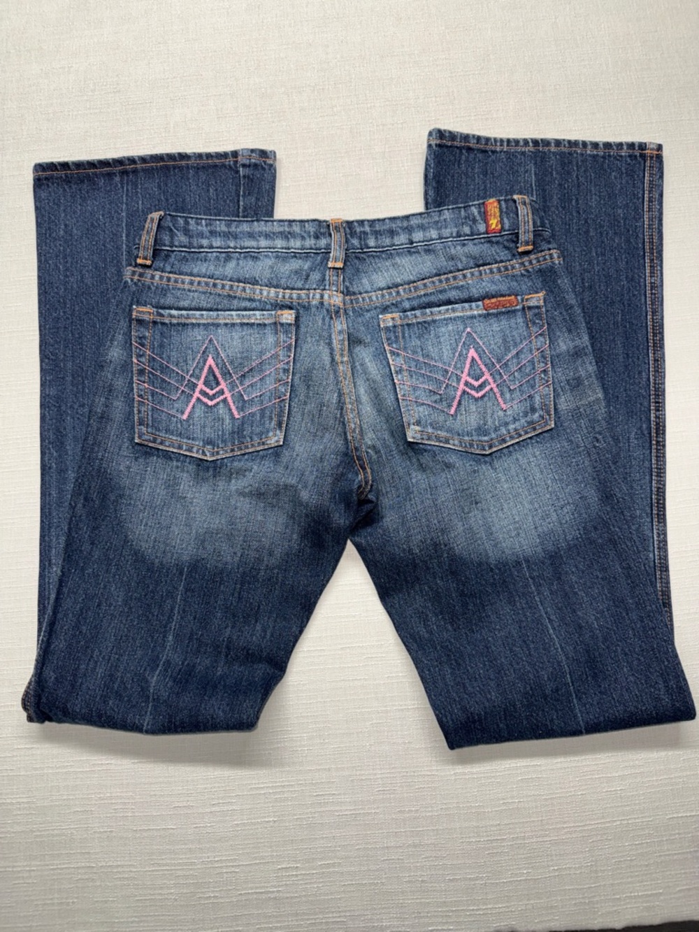 7 For All Mankind A Pocket  Blue Flare Jeans